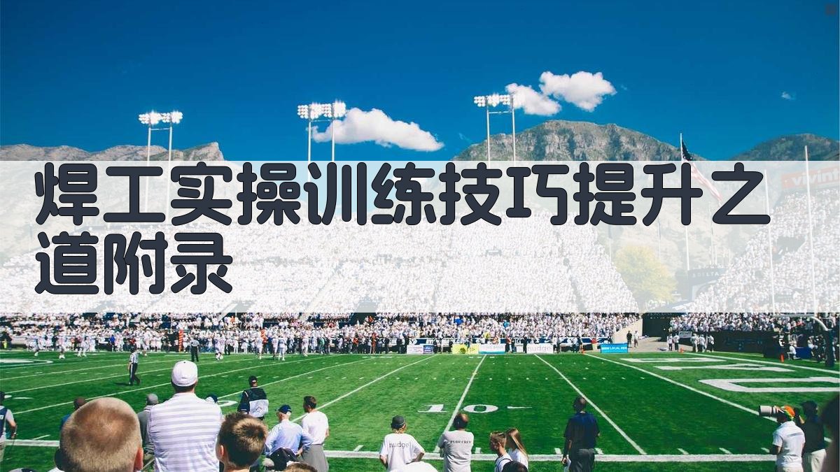 焊工实操训练技巧提升之道 · 附录 图4