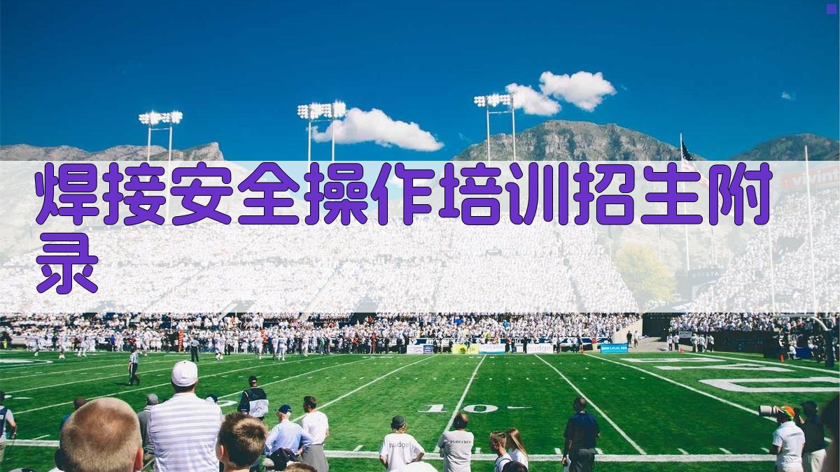 焊接安全操作培训招生 · 附录 图4