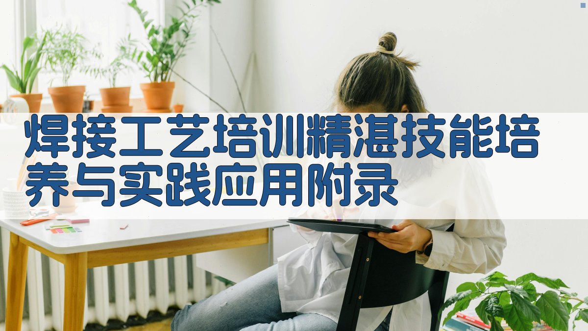 焊接工艺培训精湛技能培养与实践应用 · 附录 图4