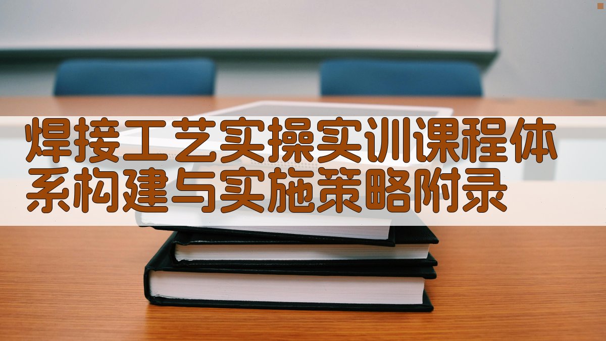 焊接工艺实操实训课程体系构建与实施策略 · 附录 图5