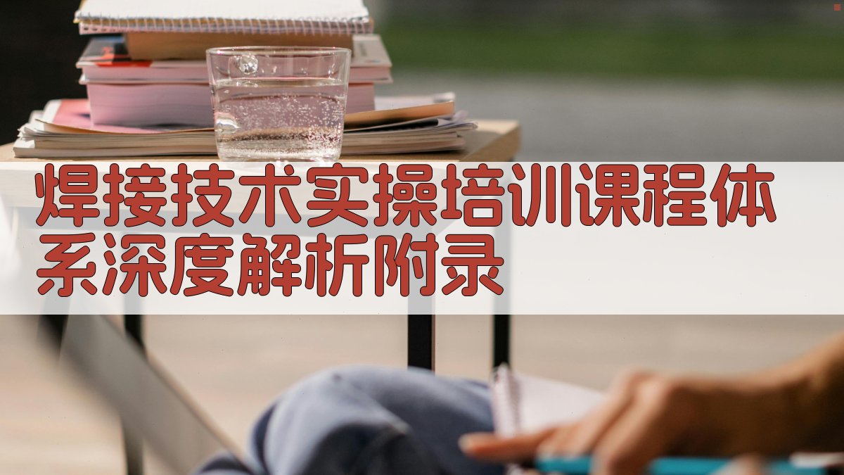 焊接技术实操培训课程体系深度解析 · 附录 图4