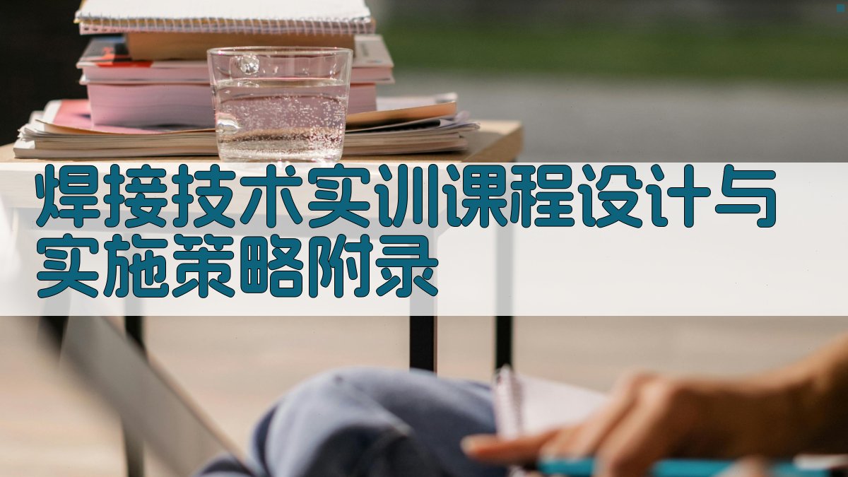 焊接技术实训课程设计与实施策略 · 附录 图3