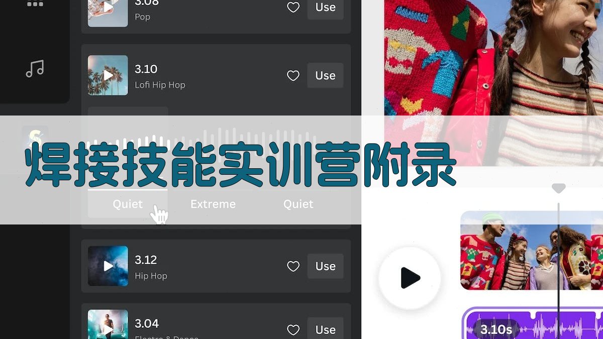 焊接技能实训营 · 附录 图4