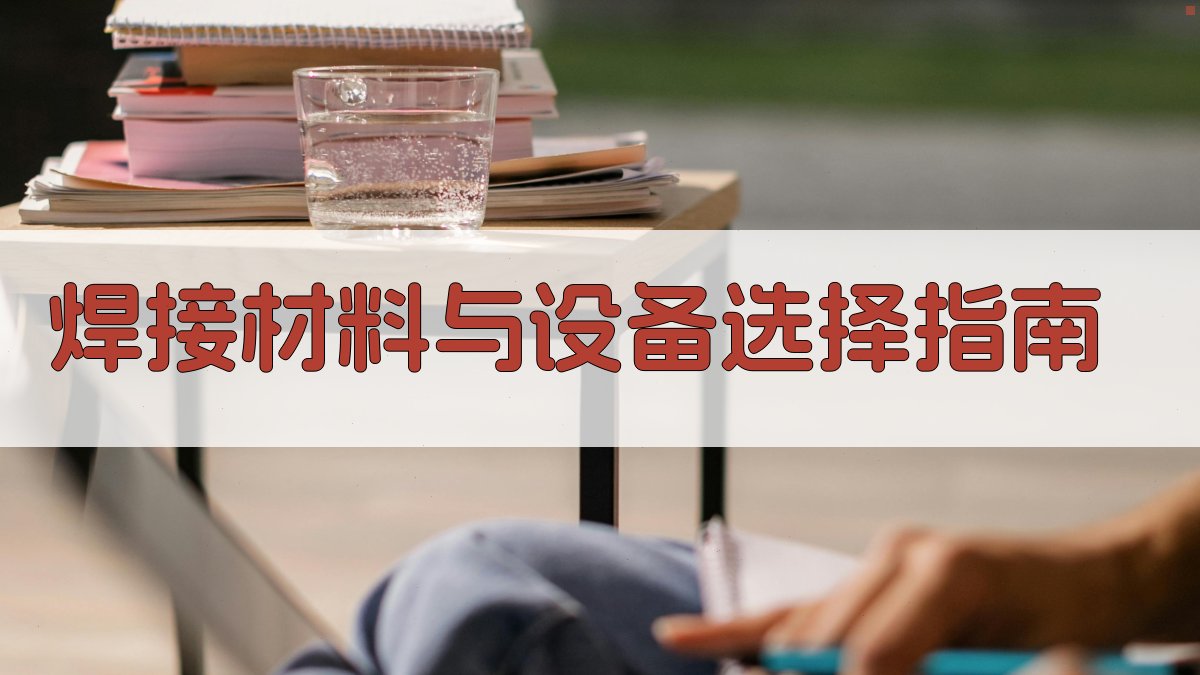 焊接材料与设备选择指南 图3