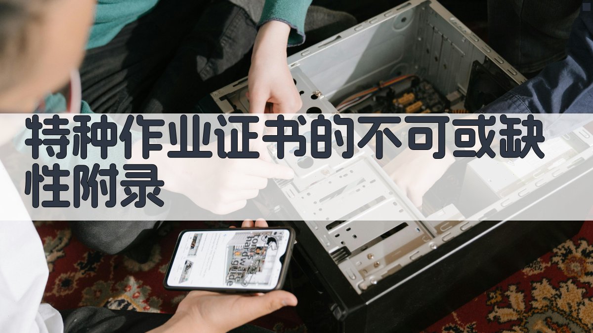 特种作业证书的不可或缺性 · 附录 图4