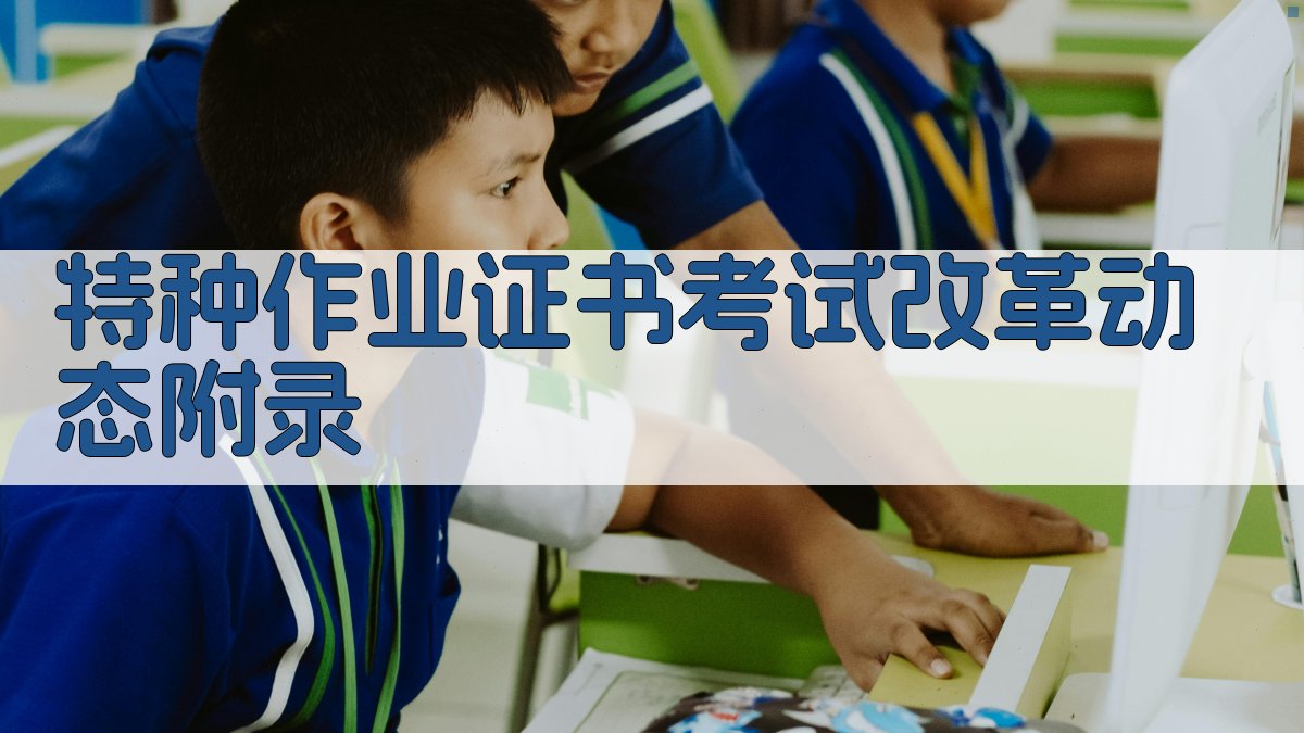 特种作业证书考试改革动态 · 附录 图5