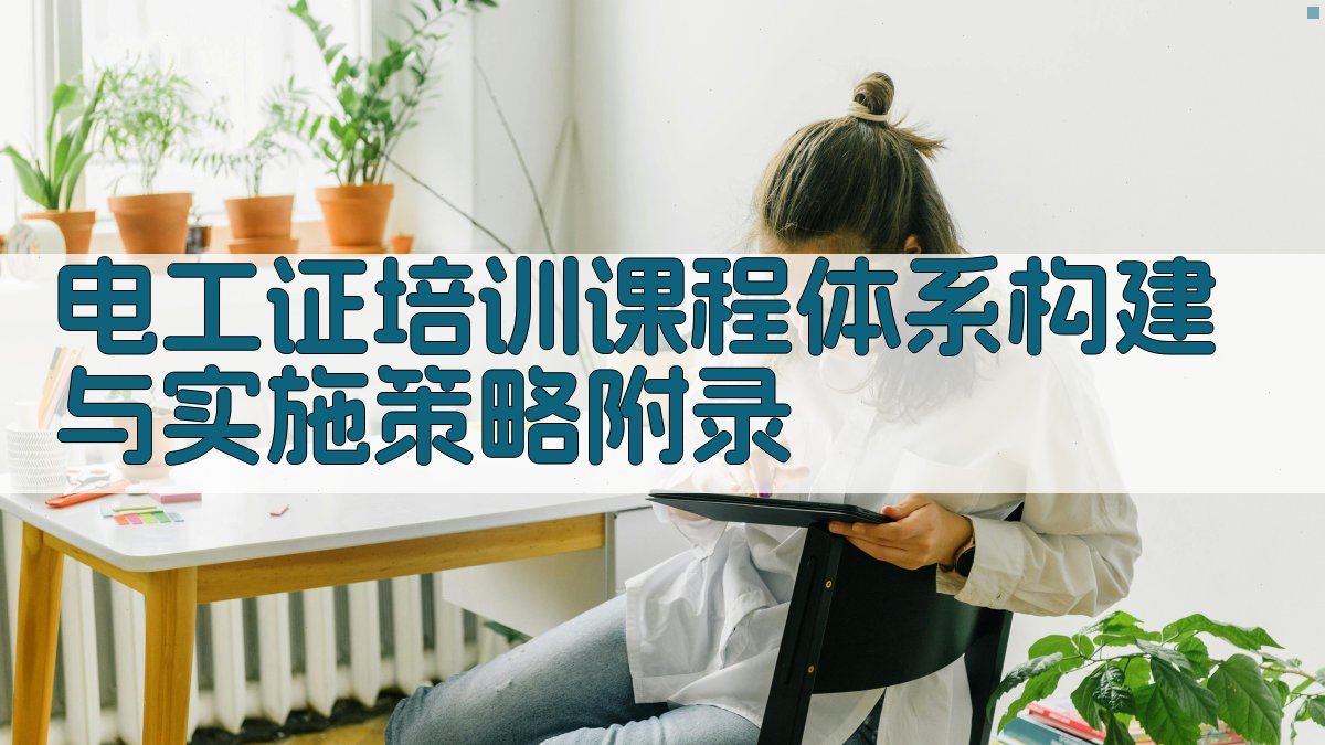 电工证培训课程体系构建与实施策略 · 附录 图2