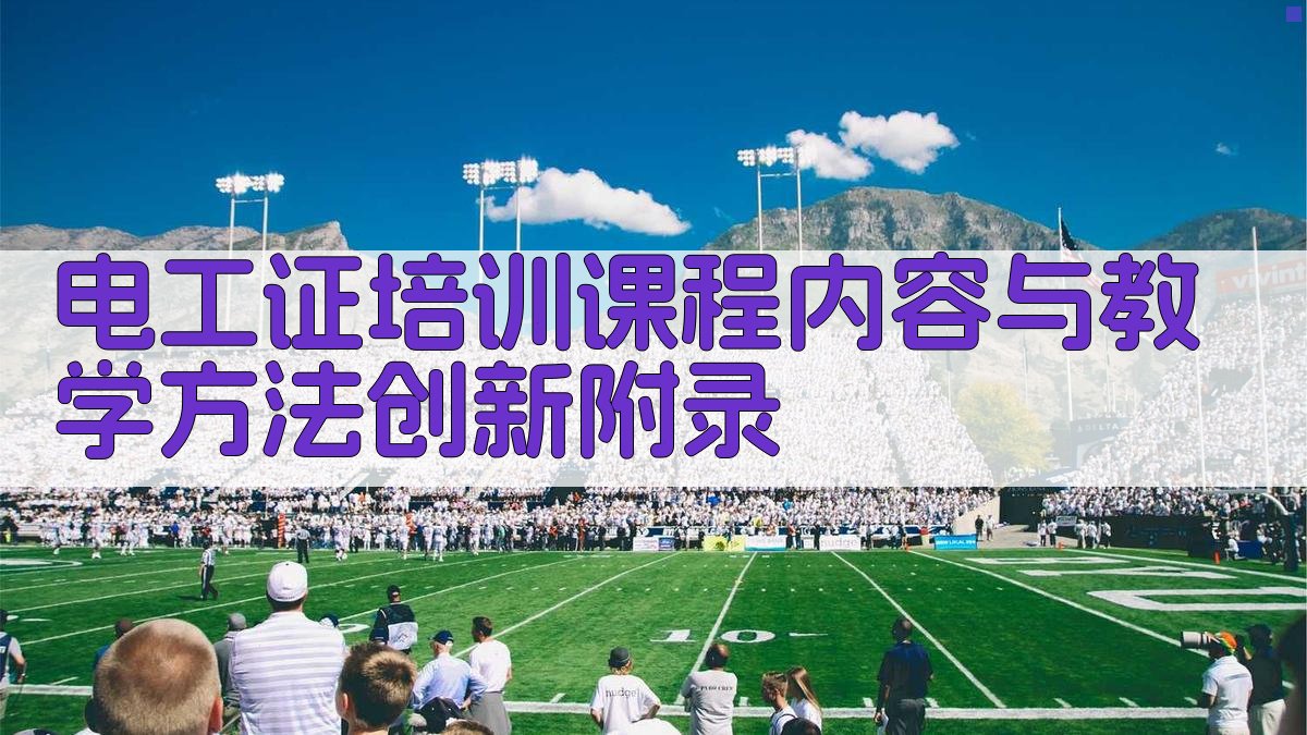 电工证培训课程内容与教学方法创新 · 附录 图5