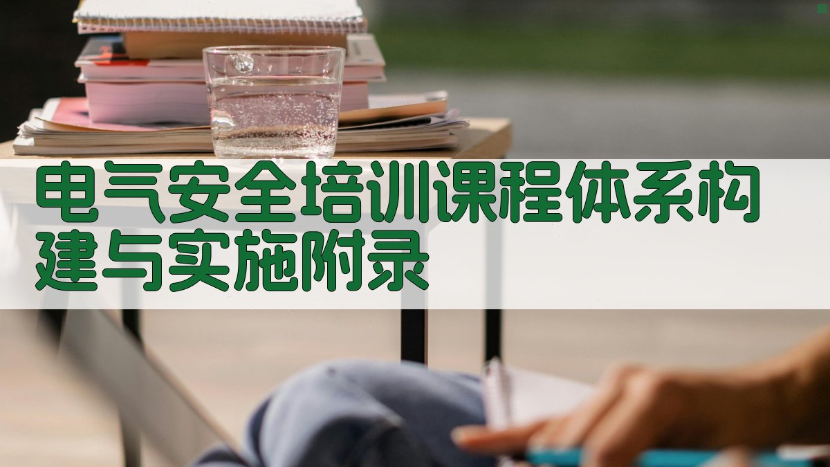 电气安全培训课程体系构建与实施 · 附录 图3