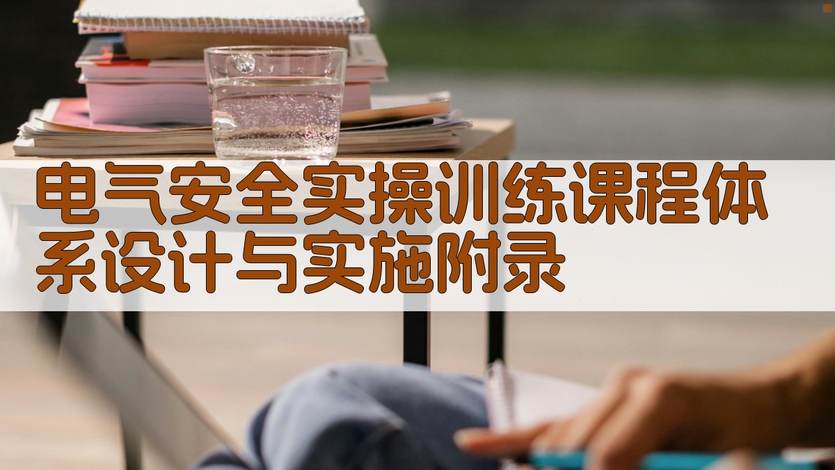 电气安全实操训练课程体系设计与实施 · 附录 图3