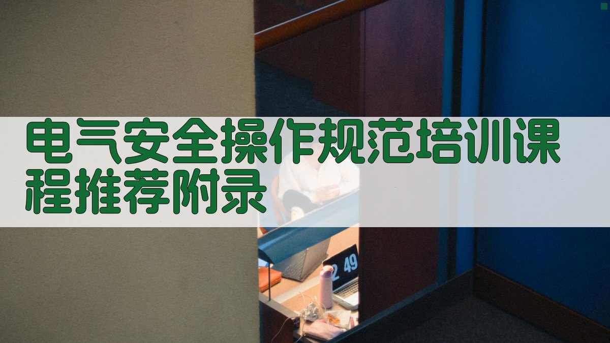 电气安全操作规范培训课程推荐 · 附录 图4