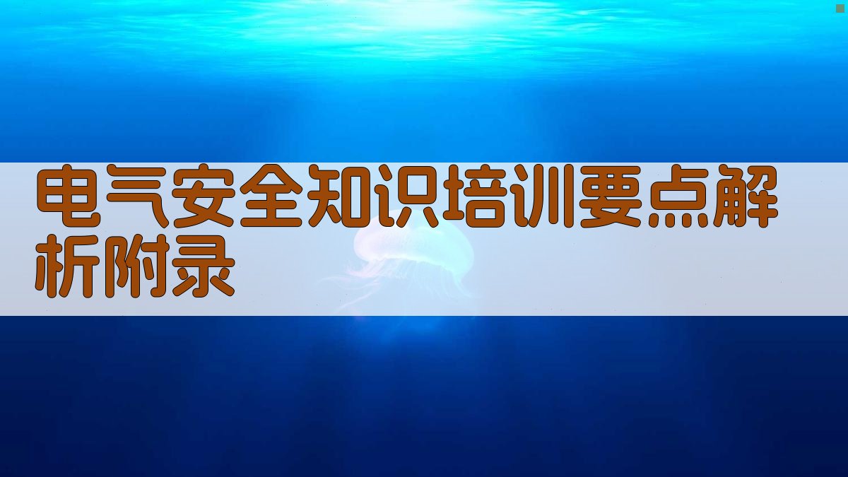 电气安全知识培训要点解析 · 附录 图5