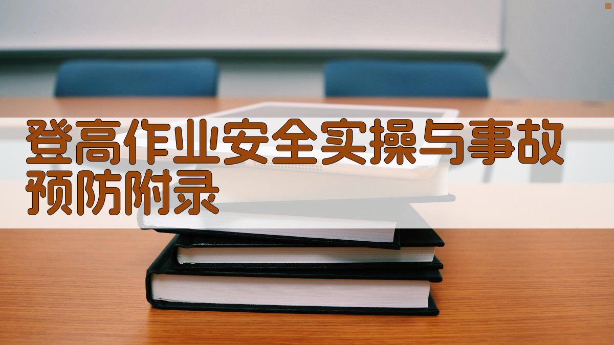 登高作业安全实操与事故预防 · 附录 图4