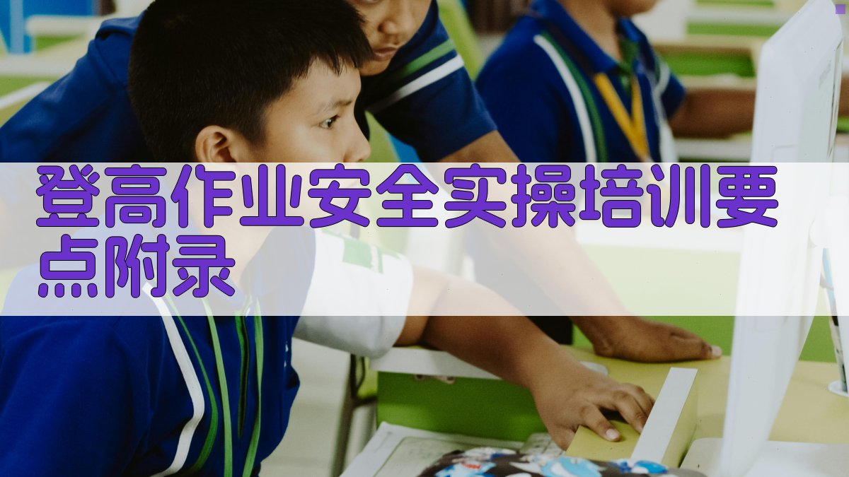 登高作业安全实操培训要点 · 附录 图4