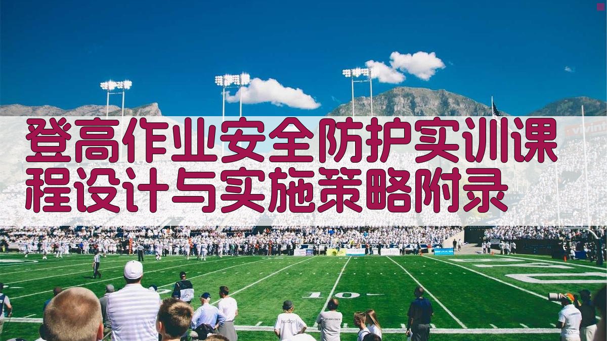 登高作业安全防护实训课程设计与实施策略 · 附录 图5