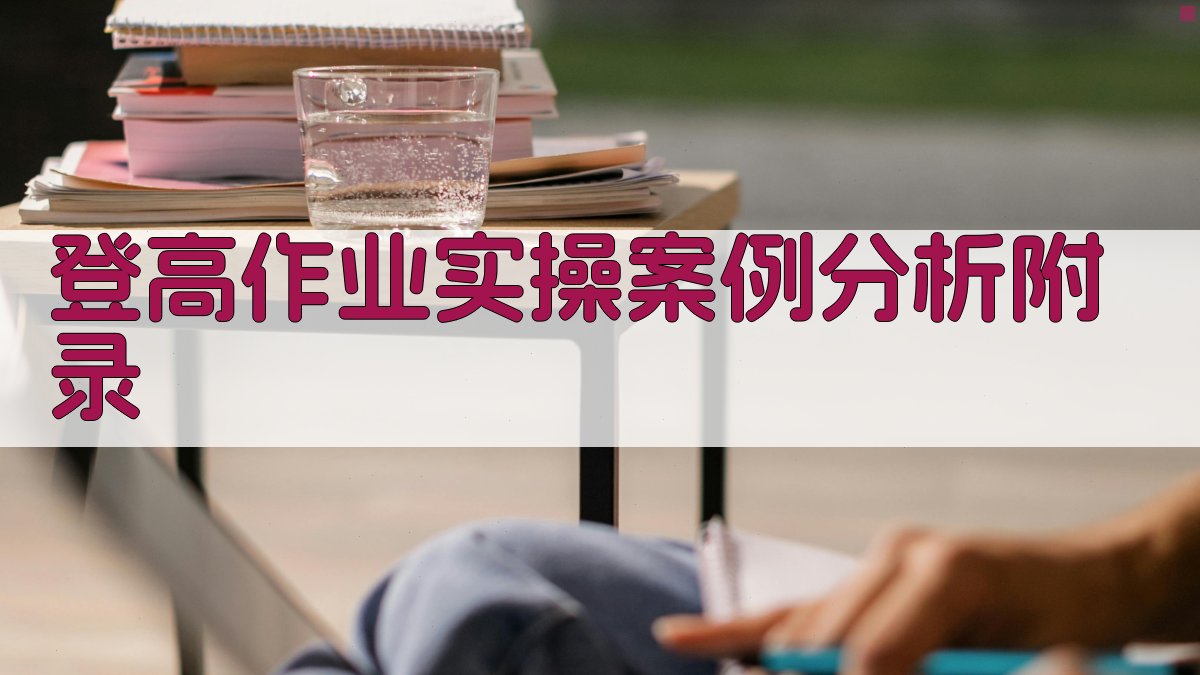 登高作业实操案例分析 · 附录 图4