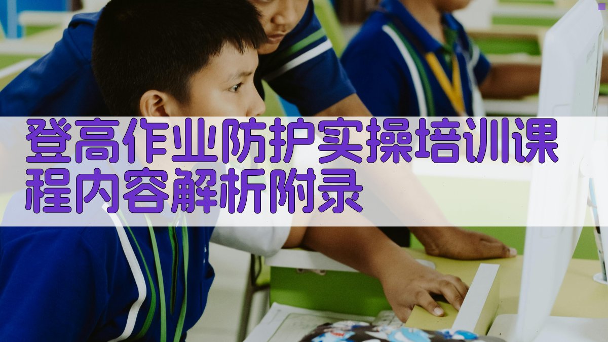 登高作业防护实操培训课程内容解析 · 附录 图3