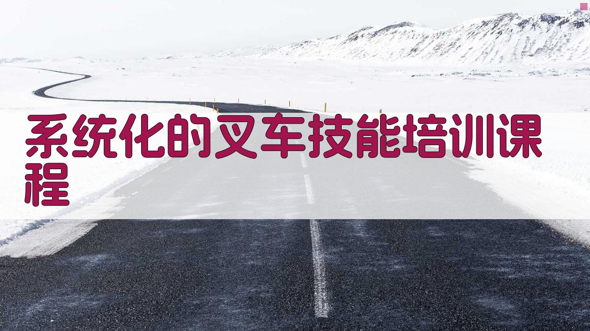 系统化的叉车技能培训课程 图2