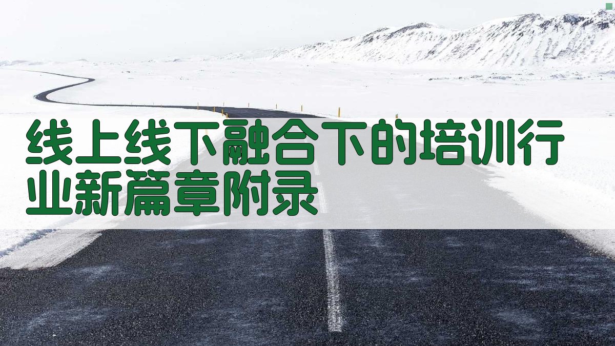 线上线下融合下的培训行业新篇章 · 附录 图4