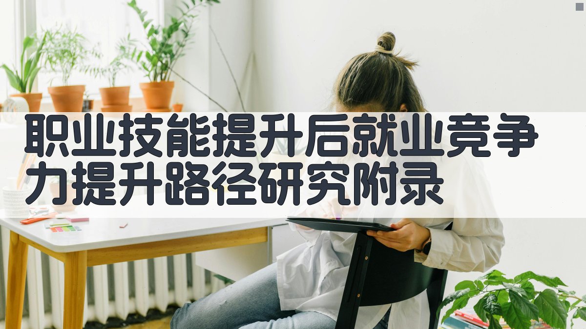 职业技能提升后就业竞争力提升路径研究 · 附录 图5