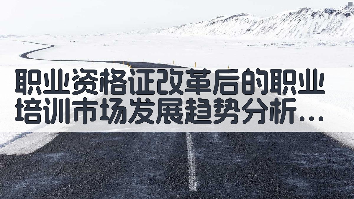 职业资格证改革后的职业培训市场发展趋势分析 · 附录 图5