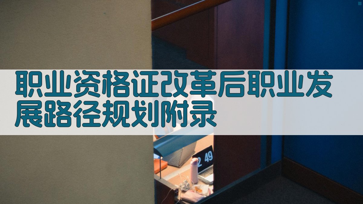职业资格证改革后职业发展路径规划 · 附录 图4