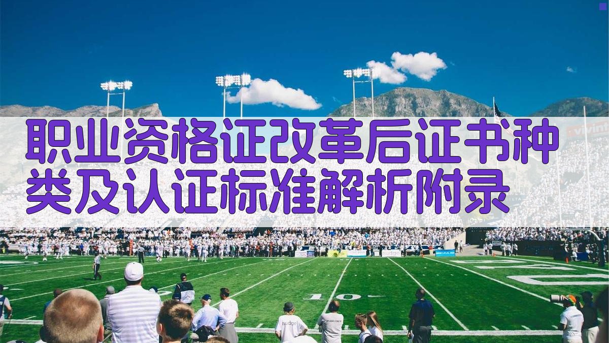职业资格证改革后证书种类及认证标准解析 · 附录 图5