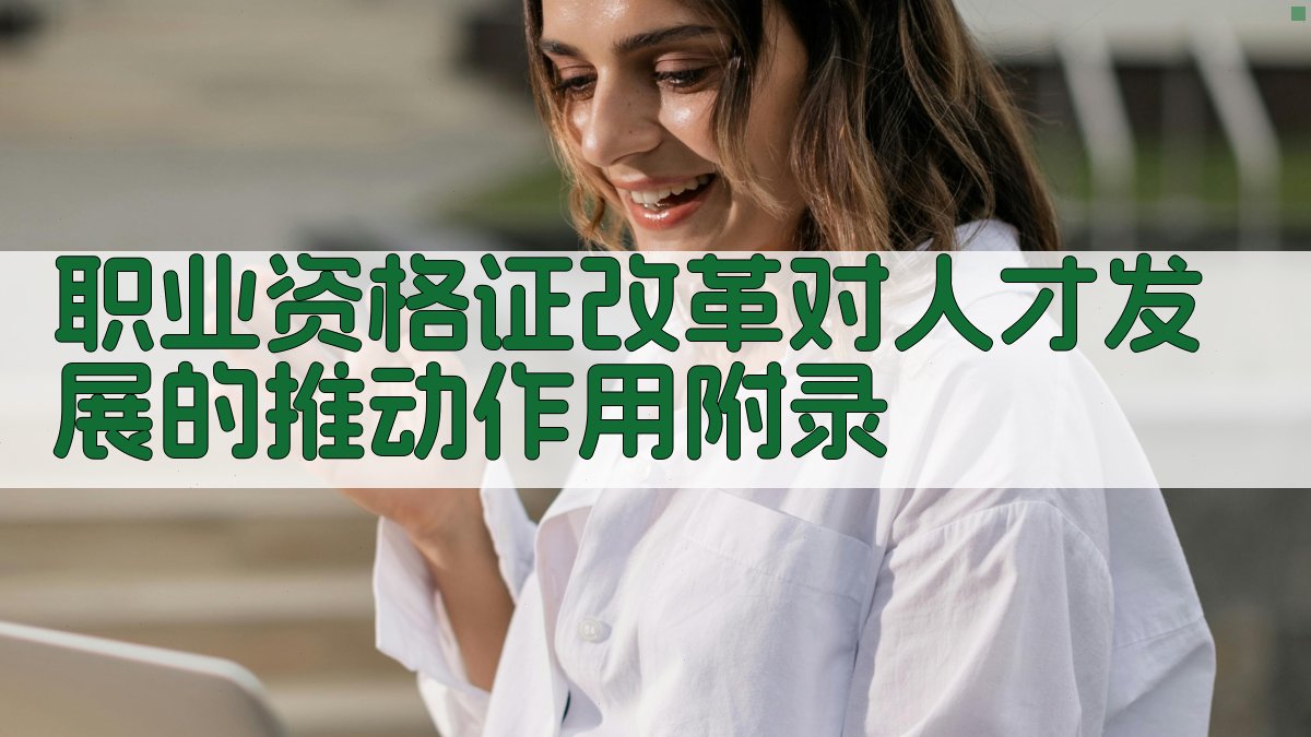 职业资格证改革对人才发展的推动作用 · 附录 图3