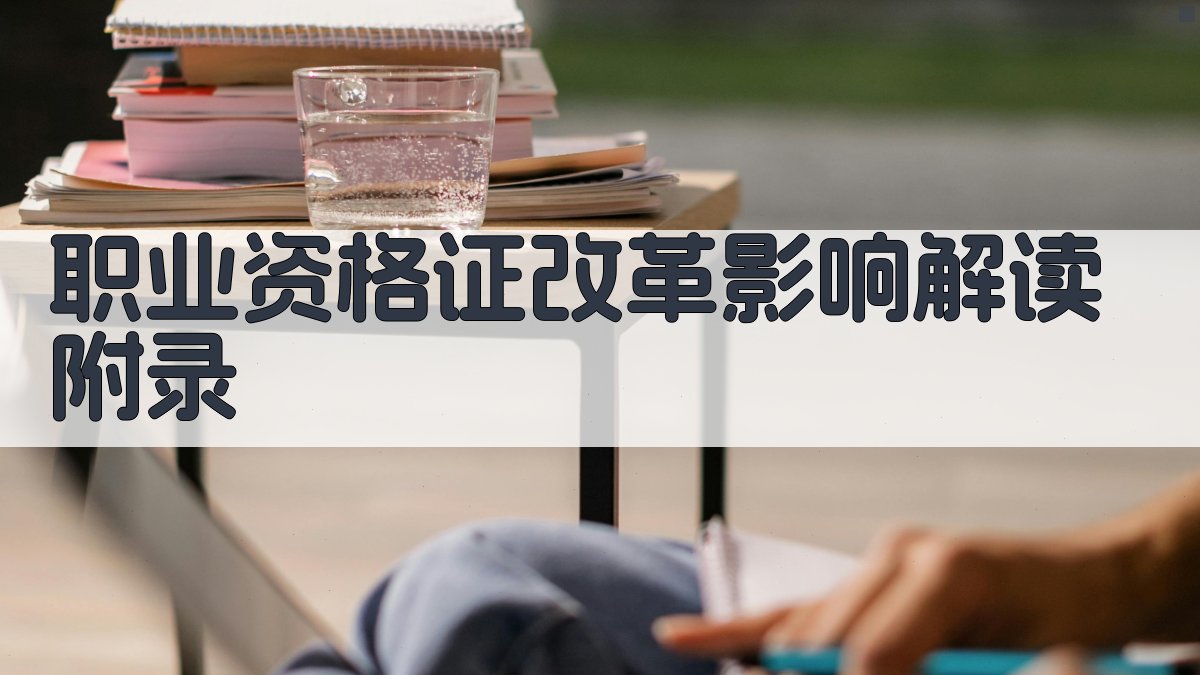 职业资格证改革影响解读 · 附录 图4