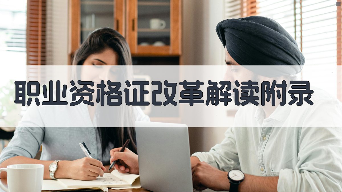 职业资格证改革解读 · 附录 图4