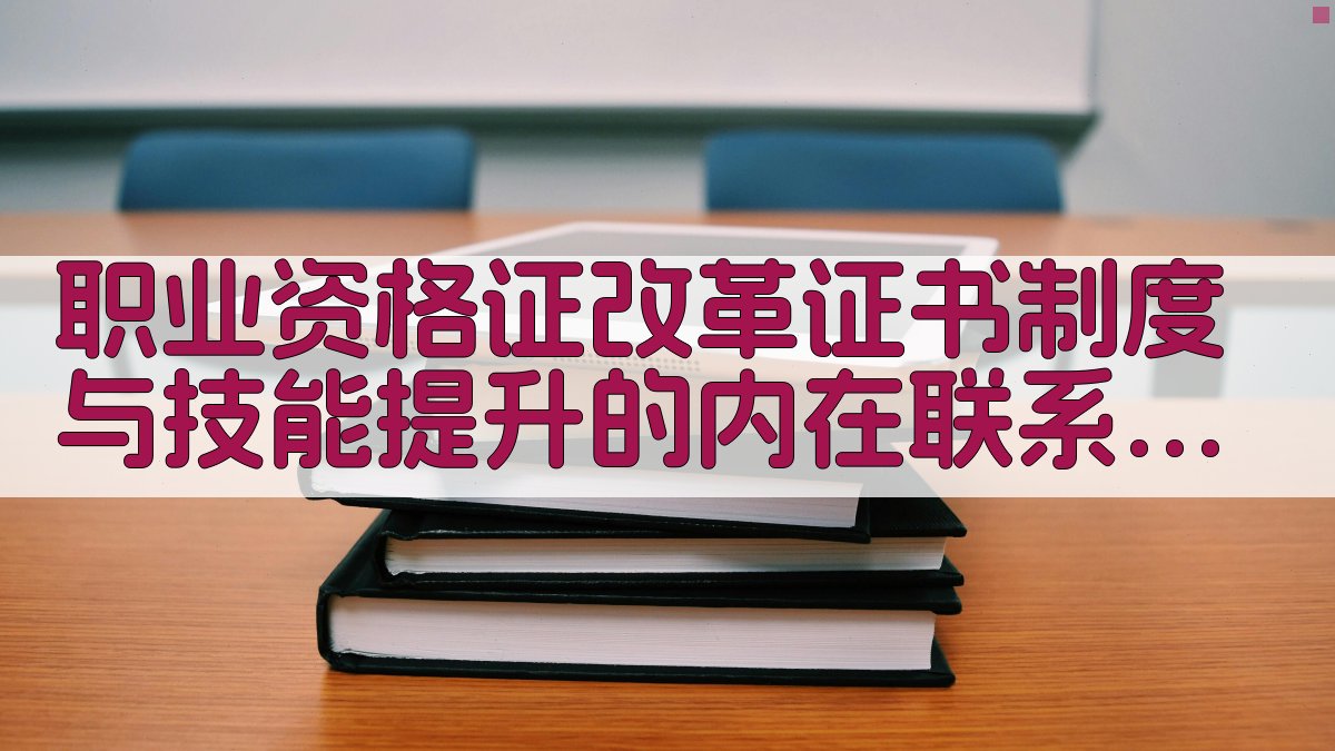 职业资格证改革证书制度与技能提升的内在联系 · 附录 图4