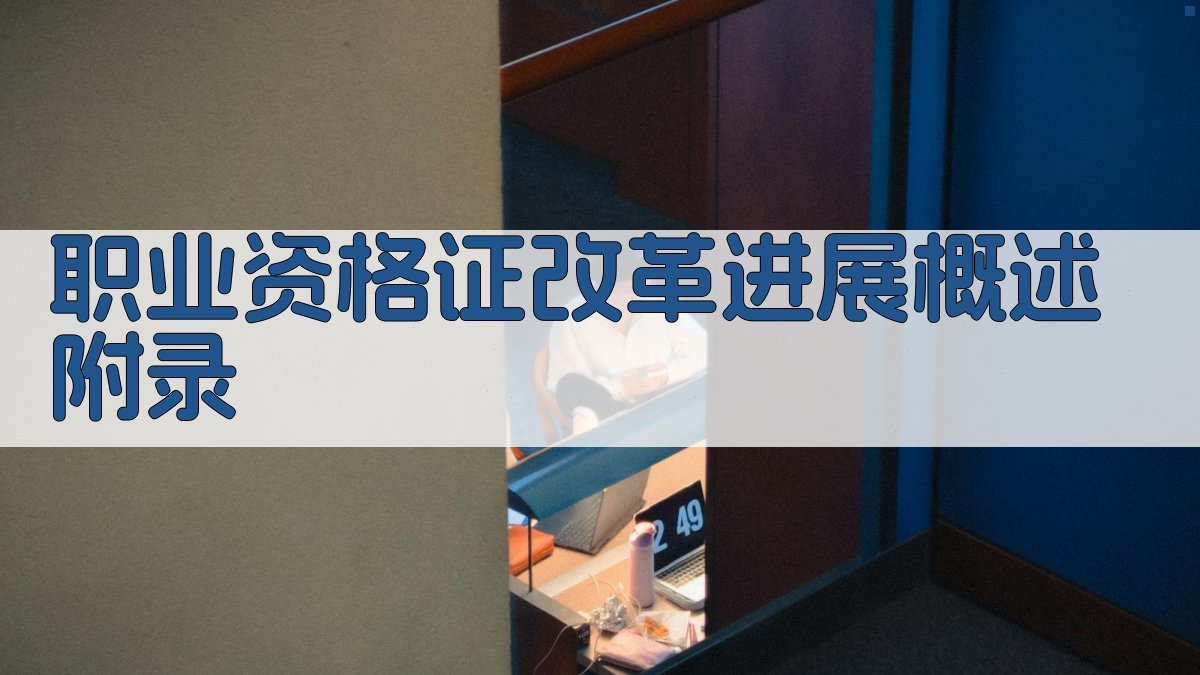 职业资格证改革进展概述 · 附录 图5
