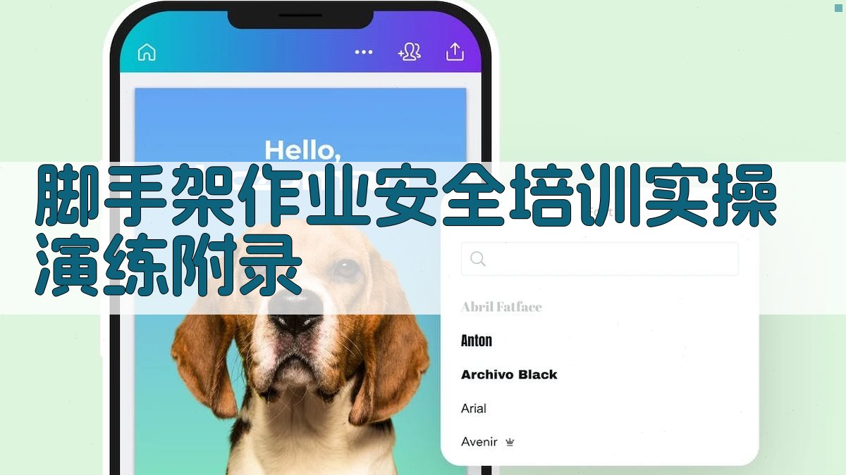 脚手架作业安全培训实操演练 · 附录 图3