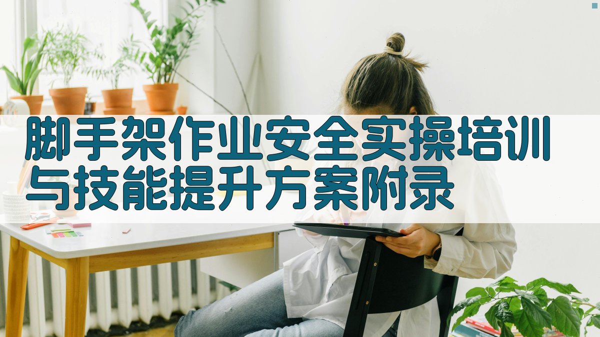 脚手架作业安全实操培训与技能提升方案 · 附录 图4