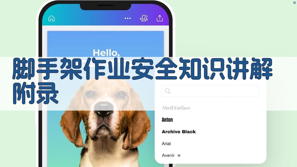 脚手架作业安全知识讲解 · 附录 图5