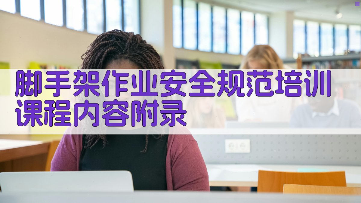 脚手架作业安全规范培训课程内容 · 附录 图4