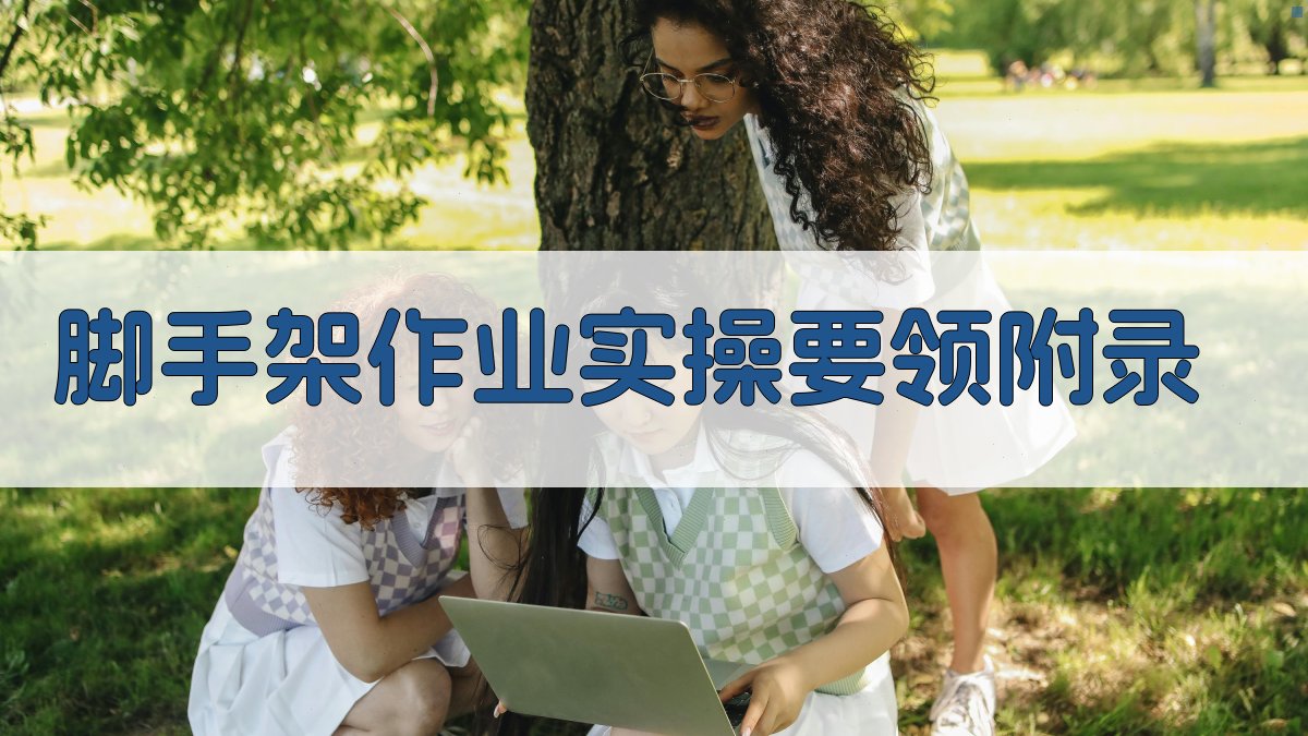 脚手架作业实操要领 · 附录 图3