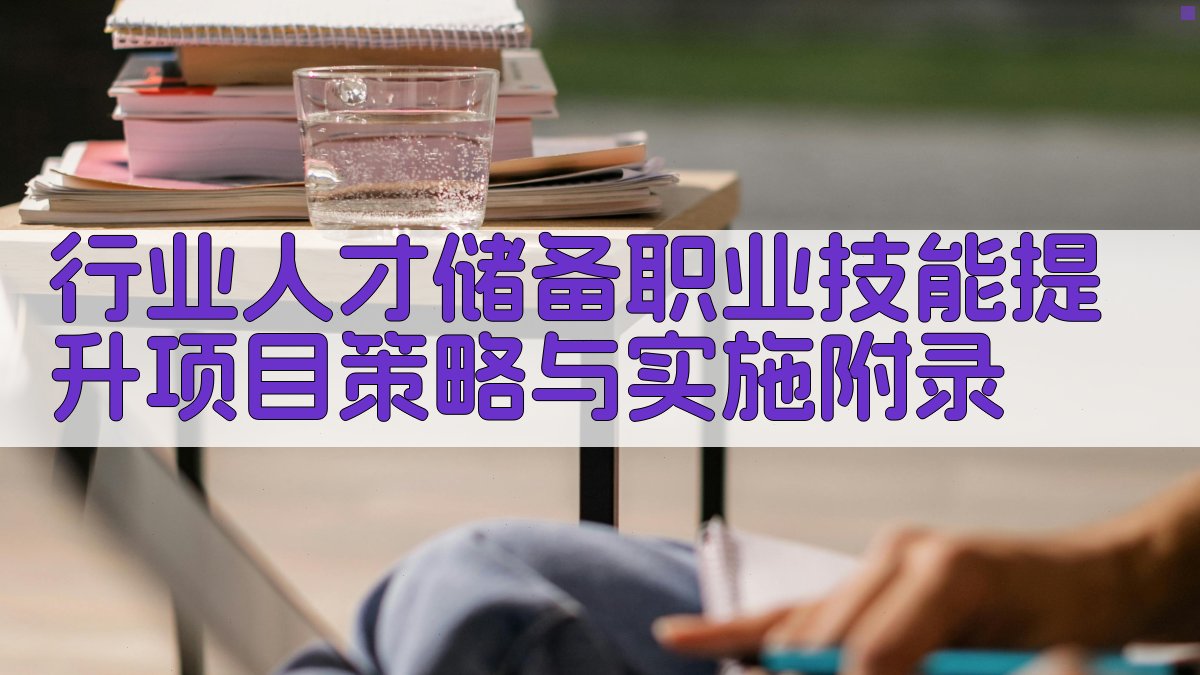 行业人才储备职业技能提升项目策略与实施 · 附录 图4