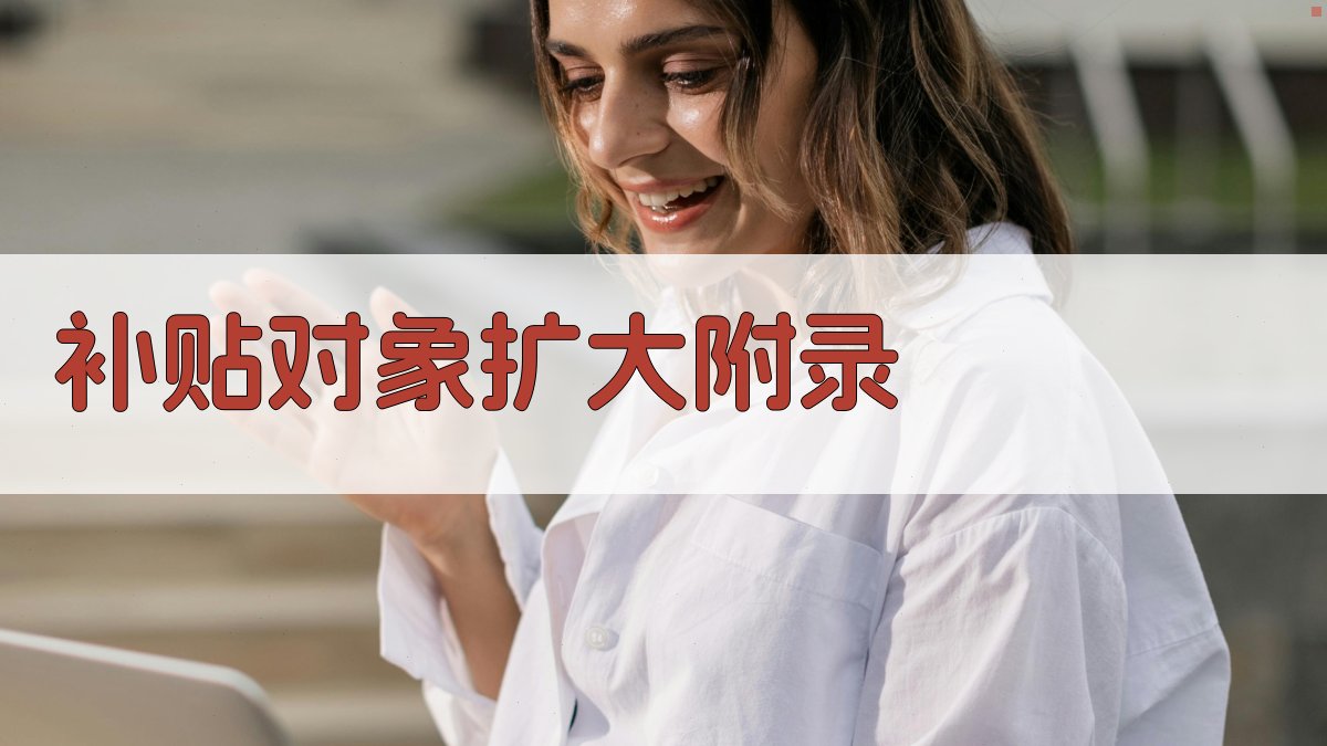 补贴对象扩大 · 附录 图3