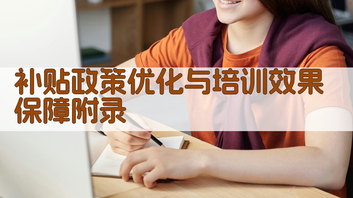 补贴政策优化与培训效果保障 · 附录 图4