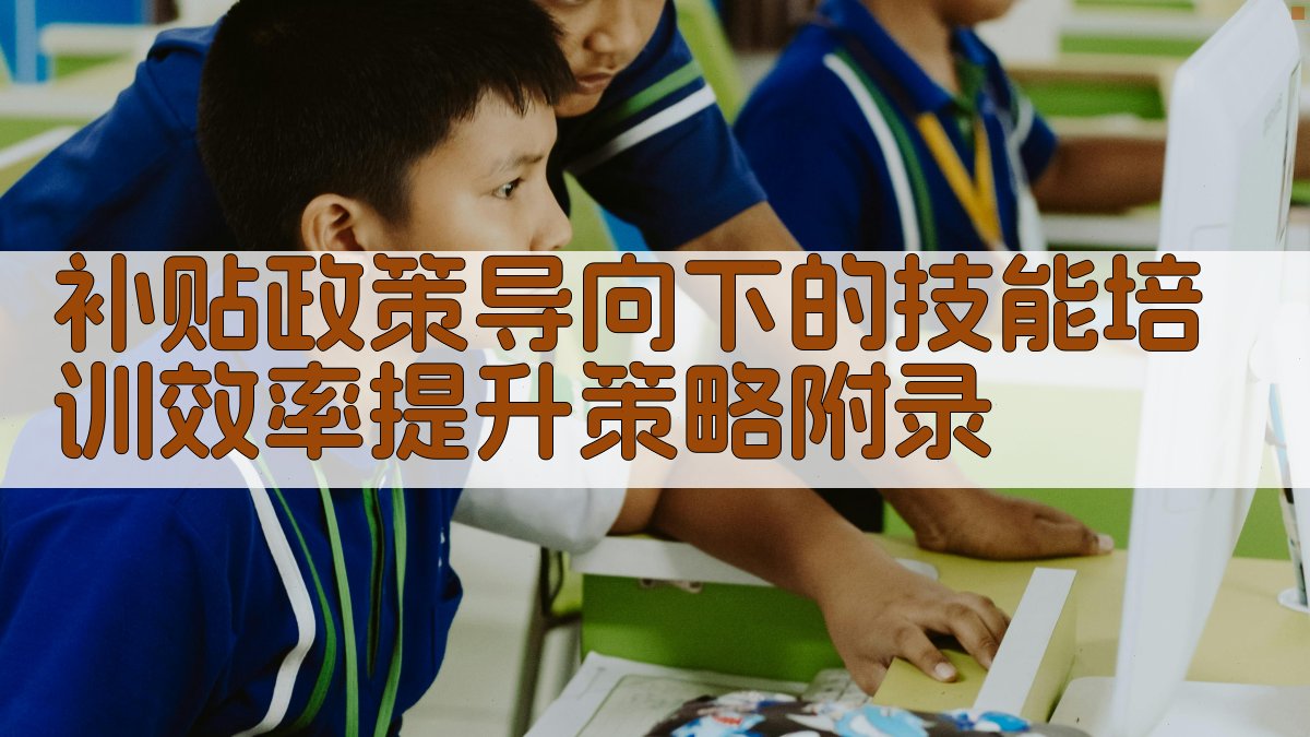 补贴政策导向下的技能培训效率提升策略 · 附录 图3