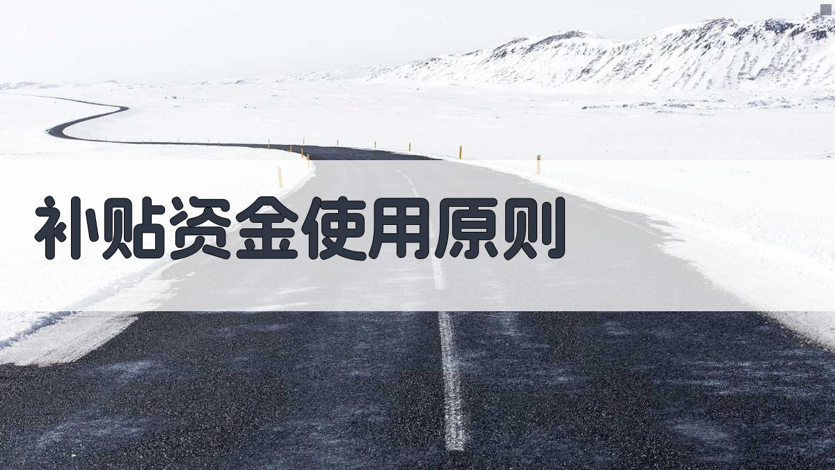 补贴资金使用原则 图2