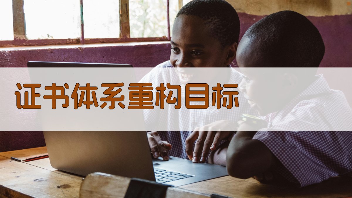 证书体系重构目标 图2