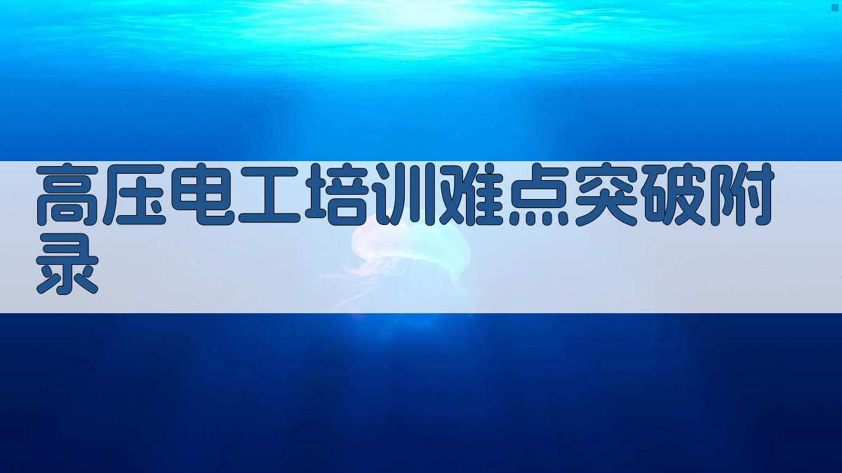 高压电工培训难点突破 · 附录 图3