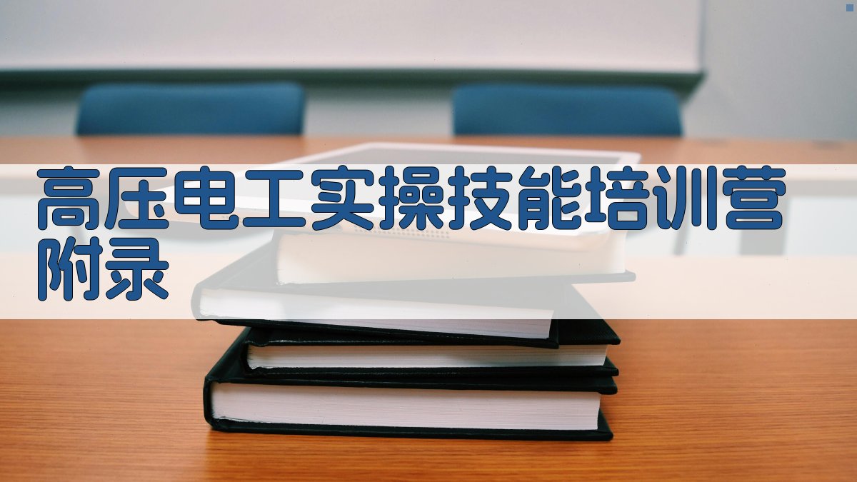 高压电工实操技能培训营 · 附录 图2