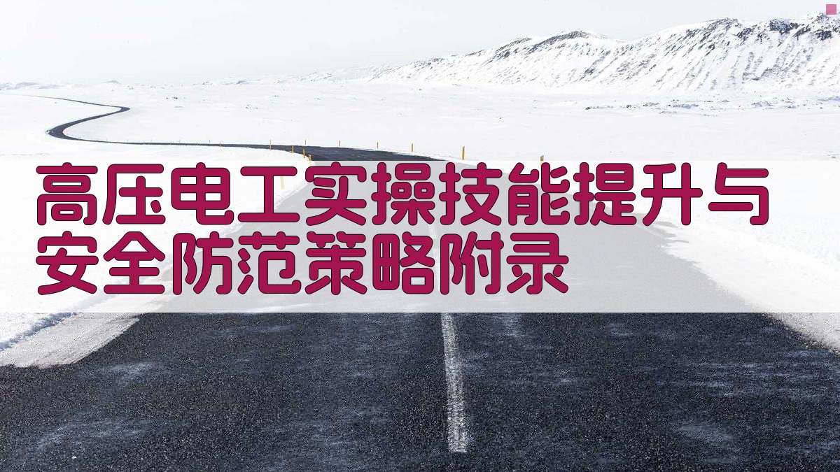高压电工实操技能提升与安全防范策略 · 附录 图2