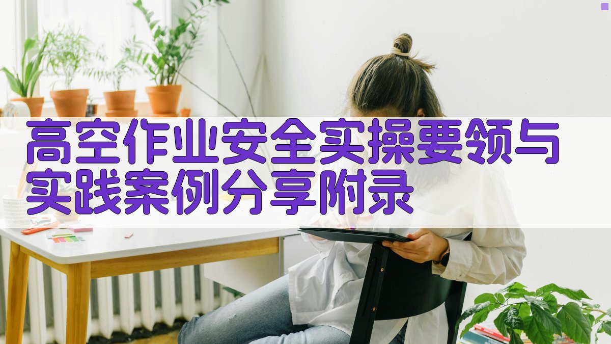 高空作业安全实操要领与实践案例分享 · 附录 图2