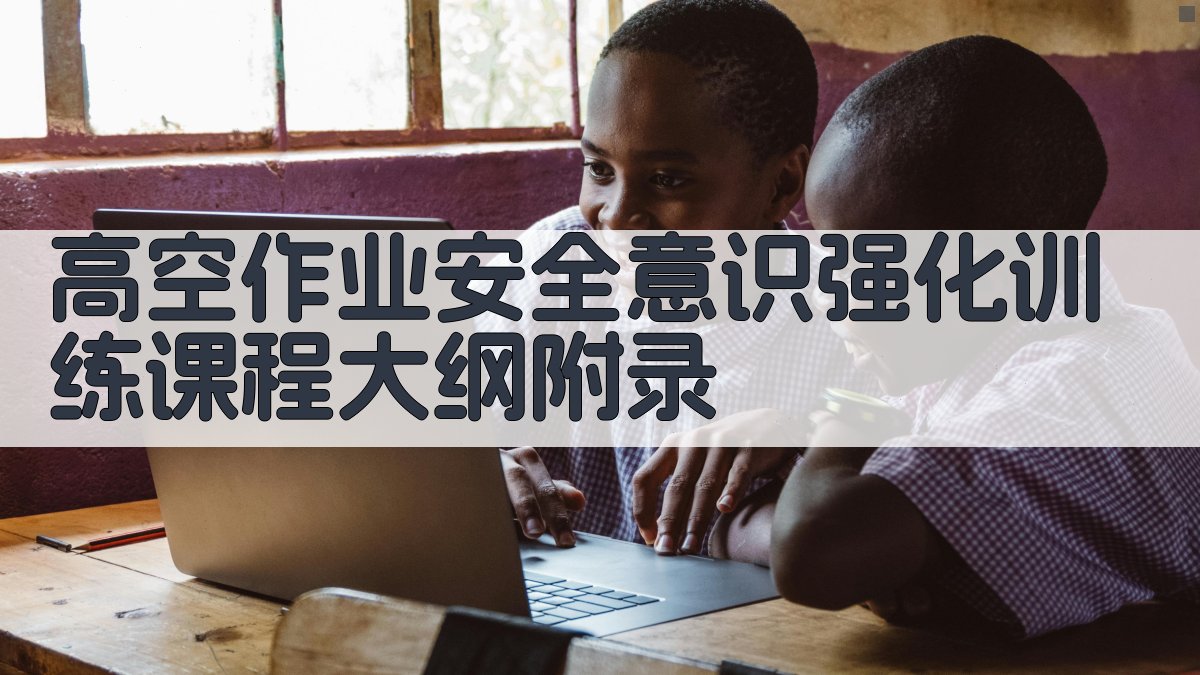 高空作业安全意识强化训练课程大纲 · 附录 图4
