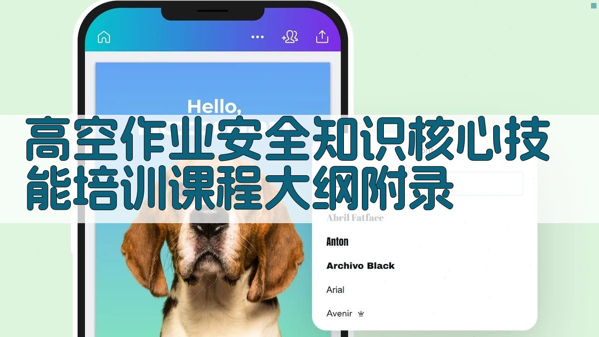 高空作业安全知识核心技能培训课程大纲 · 附录 图4