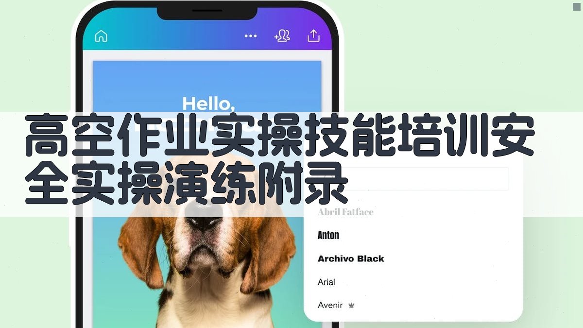 高空作业实操技能培训安全实操演练 · 附录 图4